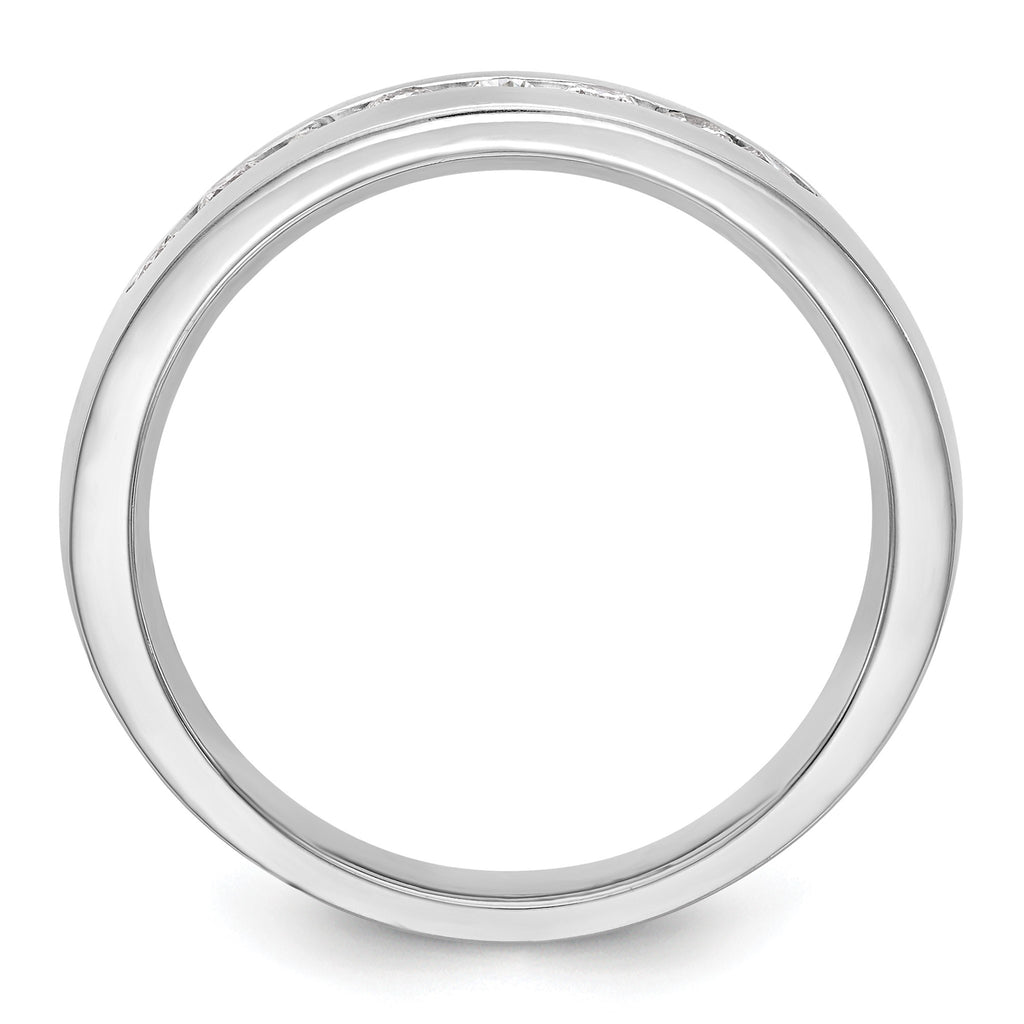 Men's Lab-Grown Diamond Channel Band in 14K White Gold, 4mm (1/2 ct. tw.), Size 10 - Sophia Jewelers