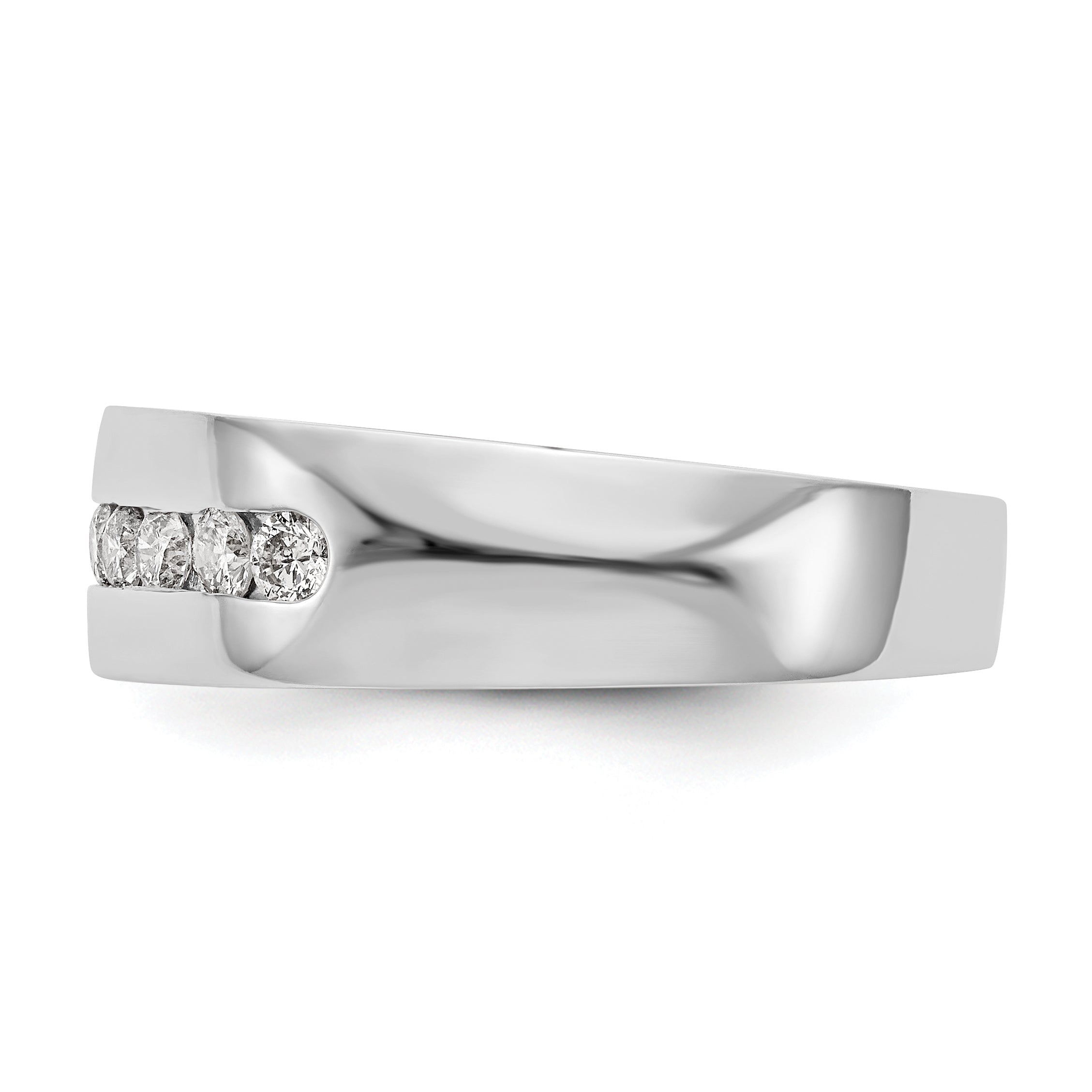 14k White Gold 1/2 carat Lab Grown Diamond VS/SI+ G+ Complete Men's Band