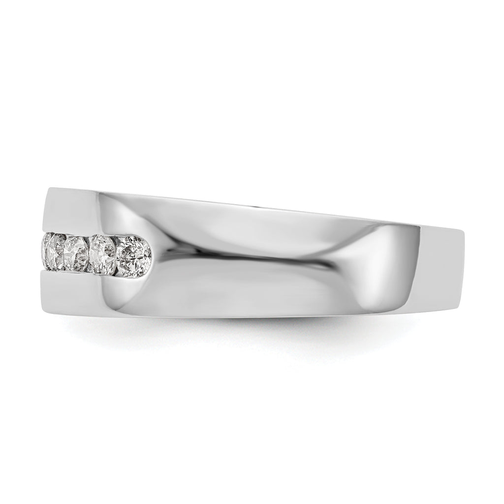 14k White Gold 1/2 carat Lab Grown Diamond VS/SI+ G+ Complete Men's Band