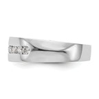 14k White Gold 1/2 carat Lab Grown Diamond VS/SI+ G+ Complete Men's Band