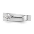 Men's Lab-Grown Diamond Channel Band in 14K White Gold, 4mm (1/2 ct. tw.), Size 10 - Sophia Jewelers