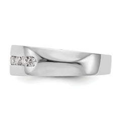 14k White Gold 1/2 carat Lab Grown Diamond VS/SI+ G+ Complete Men's Band