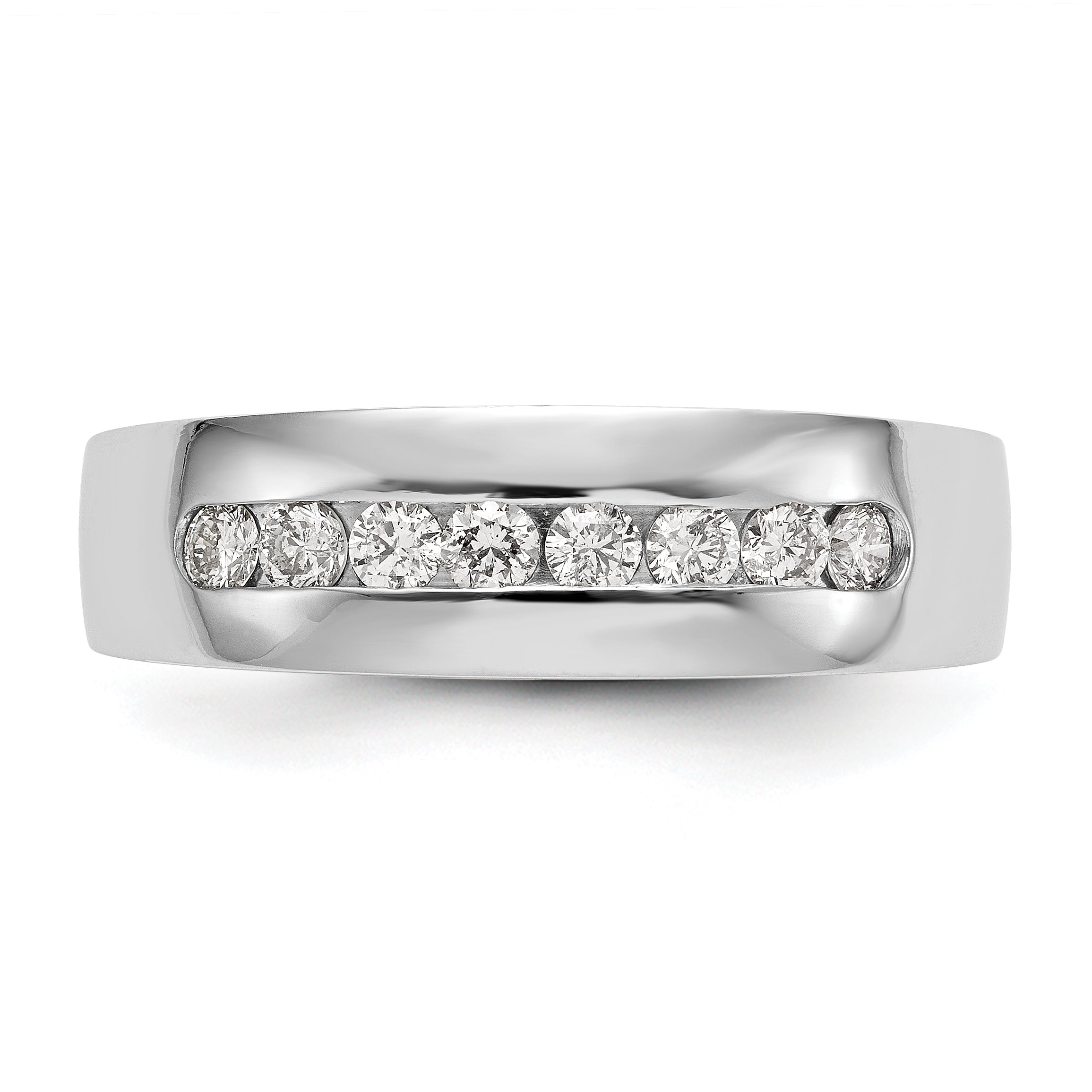 14k White Gold 1/2 carat Lab Grown Diamond VS/SI+ G+ Complete Men's Band