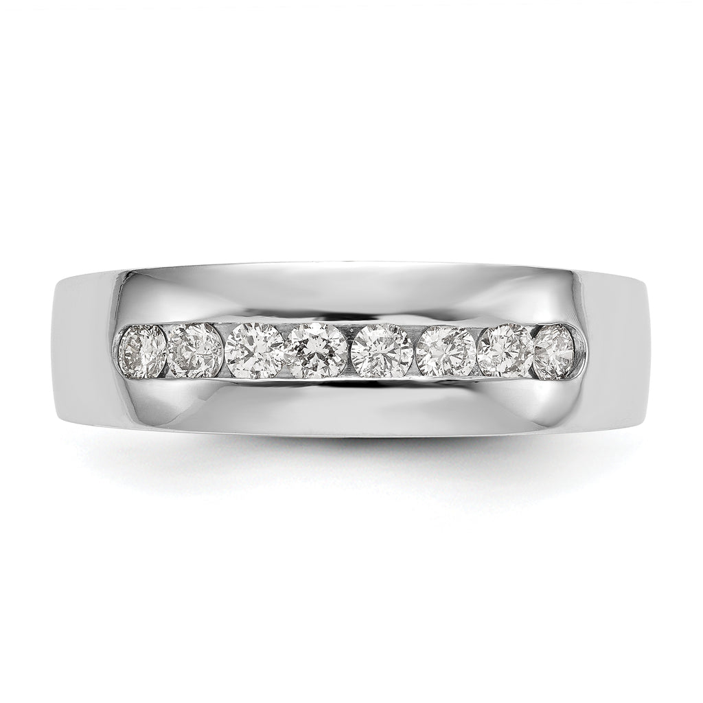 14k White Gold 1/2 carat Lab Grown Diamond VS/SI+ G+ Complete Men's Band