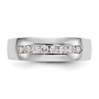 14k White Gold 1/2 carat Lab Grown Diamond VS/SI+ G+ Complete Men's Band