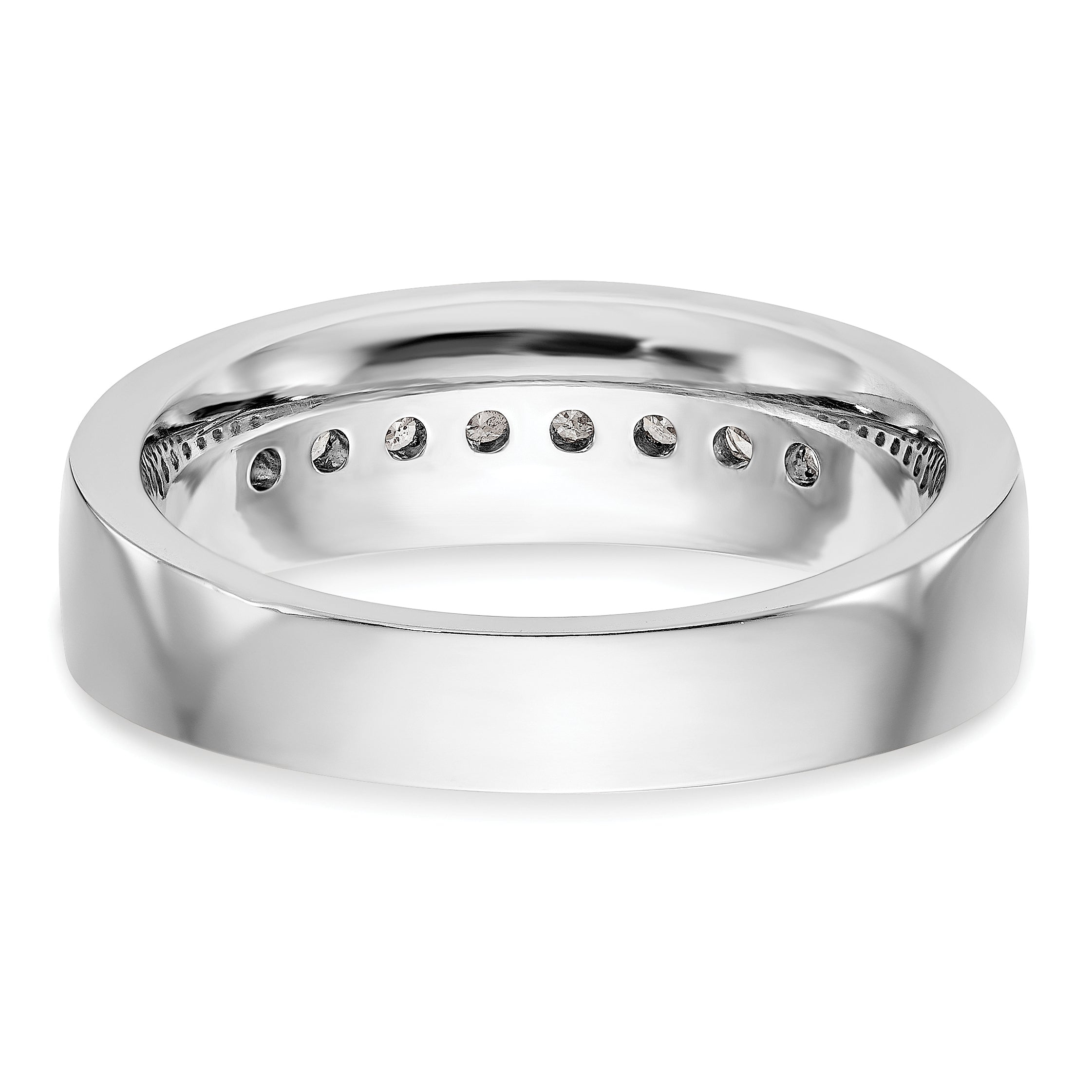 14k White Gold 1/2 carat Lab Grown Diamond VS/SI+ G+ Complete Men's Band