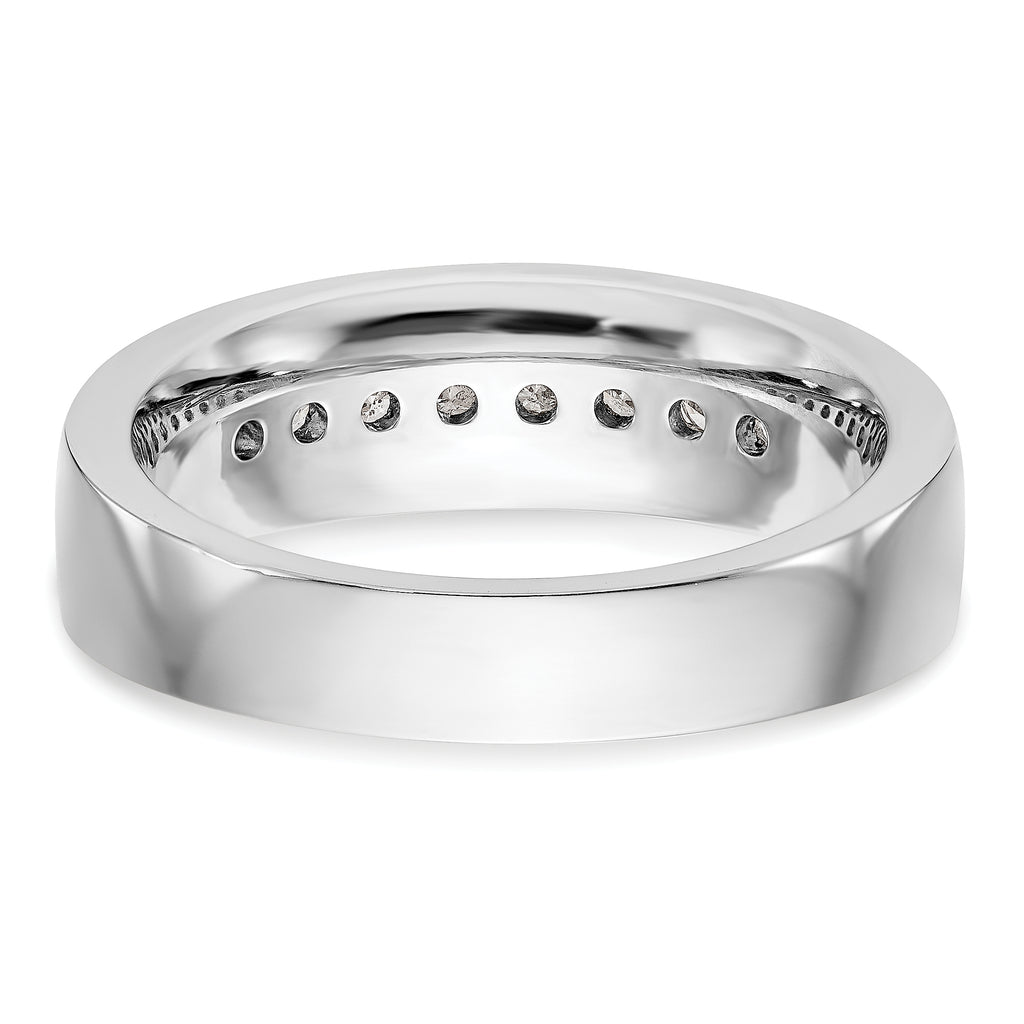 14k White Gold 1/2 carat Lab Grown Diamond VS/SI+ G+ Complete Men's Band