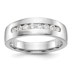 Men's Lab-Grown Diamond Channel Band in 14K White Gold, 4mm (1/2 ct. tw.), Size 10 - Sophia Jewelers