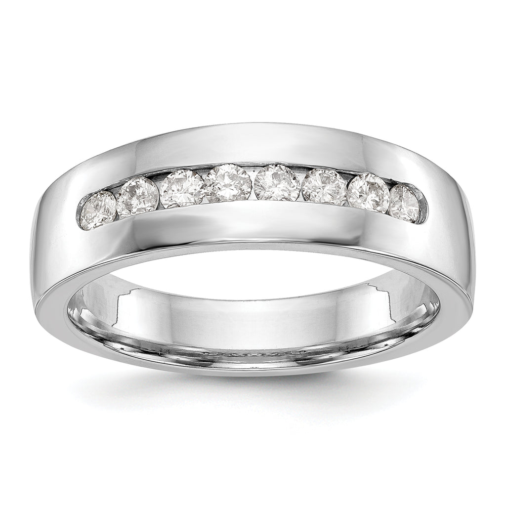 14k White Gold 1/2 carat Lab Grown Diamond VS/SI+ G+ Complete Men's Band