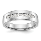14k White Gold 1/2 carat Lab Grown Diamond VS/SI+ G+ Complete Men's Band