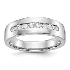 14k White Gold 1/2 carat Lab Grown Diamond VS/SI+ G+ Complete Men's Band