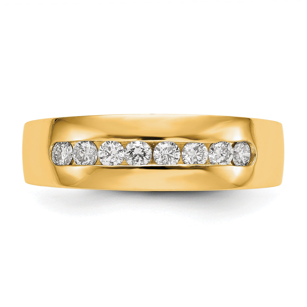 Men's Lab-Grown Diamond Channel Band in 14K Yellow Gold, 4mm (1/2 ct. tw.), Size 10 - Sophia Jewelers