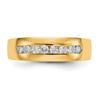 Men's Lab-Grown Diamond Channel Band in 14K Yellow Gold, 4mm (1/2 ct. tw.), Size 10 - Sophia Jewelers