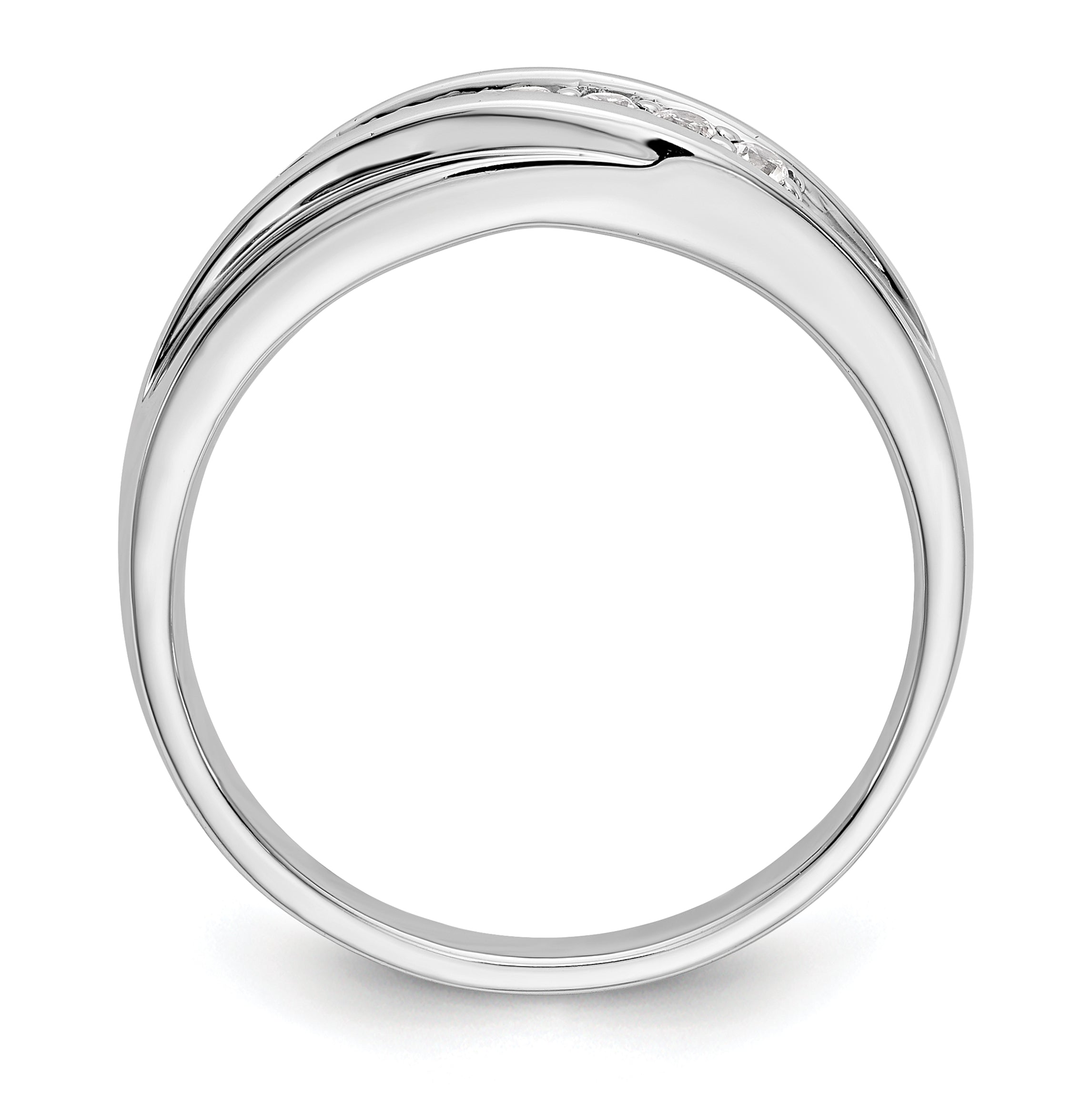 14k White Gold 1/4 carat Lab Grown Diamond VS/SI+ G+ Complete Men's Ring