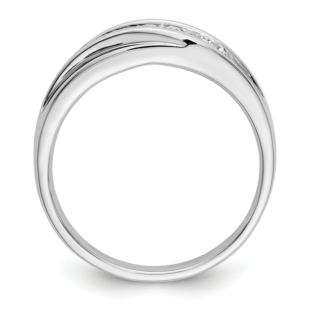 14k White Gold 1/4 carat Lab Grown Diamond VS/SI+ G+ Complete Men's Ring