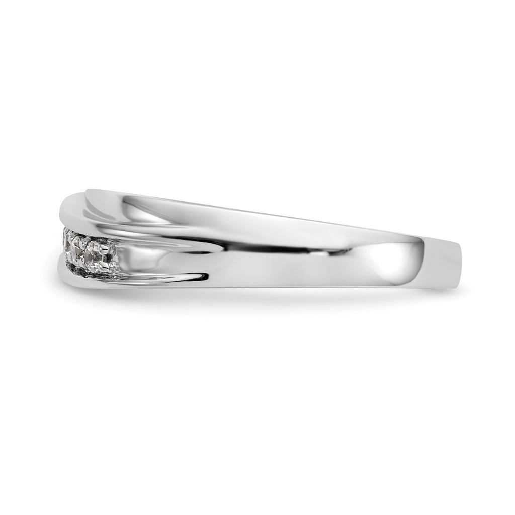 14k White Gold 1/4 carat Lab Grown Diamond VS/SI+ G+ Complete Men's Ring