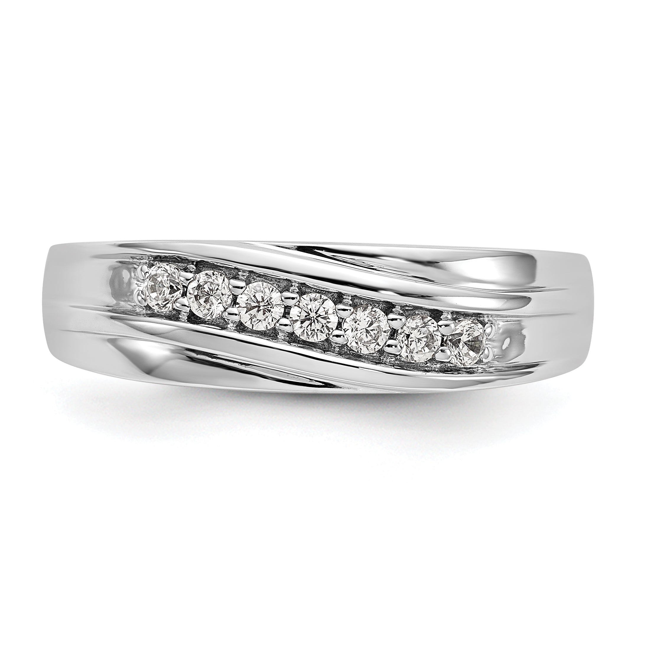 14k White Gold 1/4 carat Lab Grown Diamond VS/SI+ G+ Complete Men's Ring