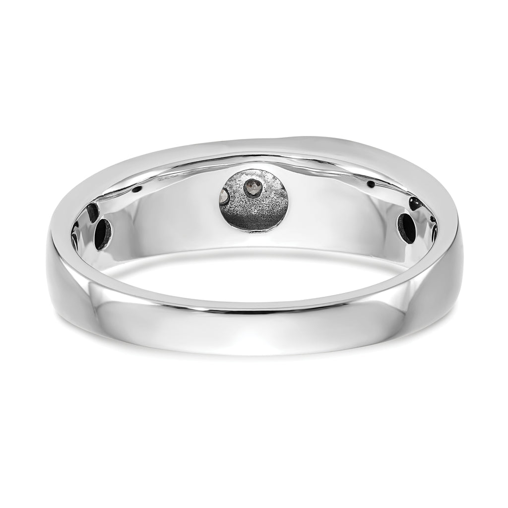 14k White Gold 1/4 carat Lab Grown Diamond VS/SI+ G+ Complete Men's Ring