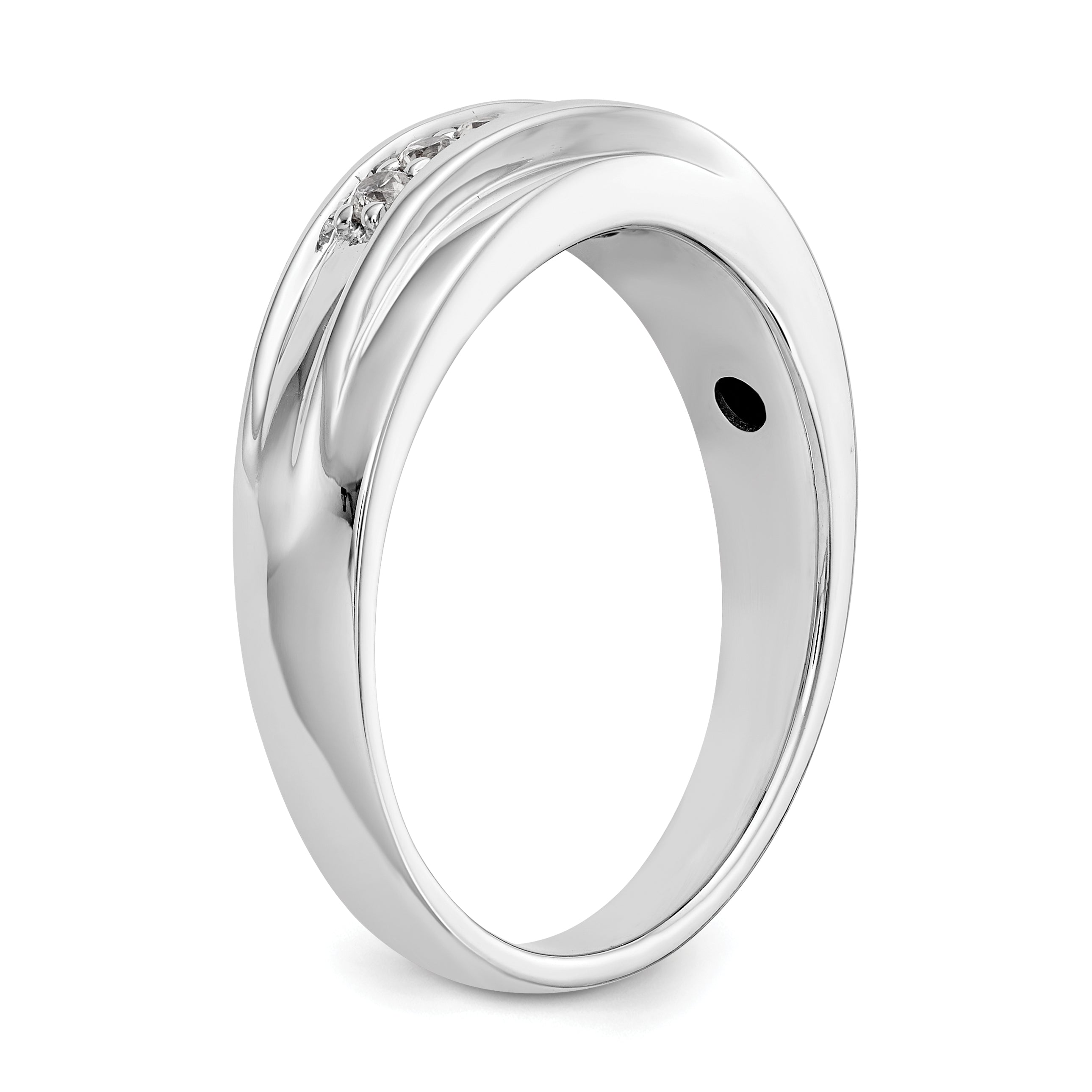 14k White Gold 1/4 carat Lab Grown Diamond VS/SI+ G+ Complete Men's Ring