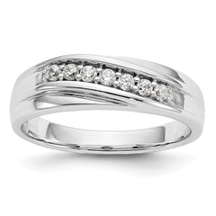 14k White Gold 1/4 carat Lab Grown Diamond VS/SI+ G+ Complete Men's Ring