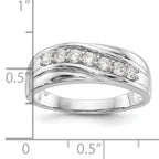 14k White Gold 1/2 carat Lab Grown Diamond VS/SI+ G+ Seven Stone Complete Men's Ring