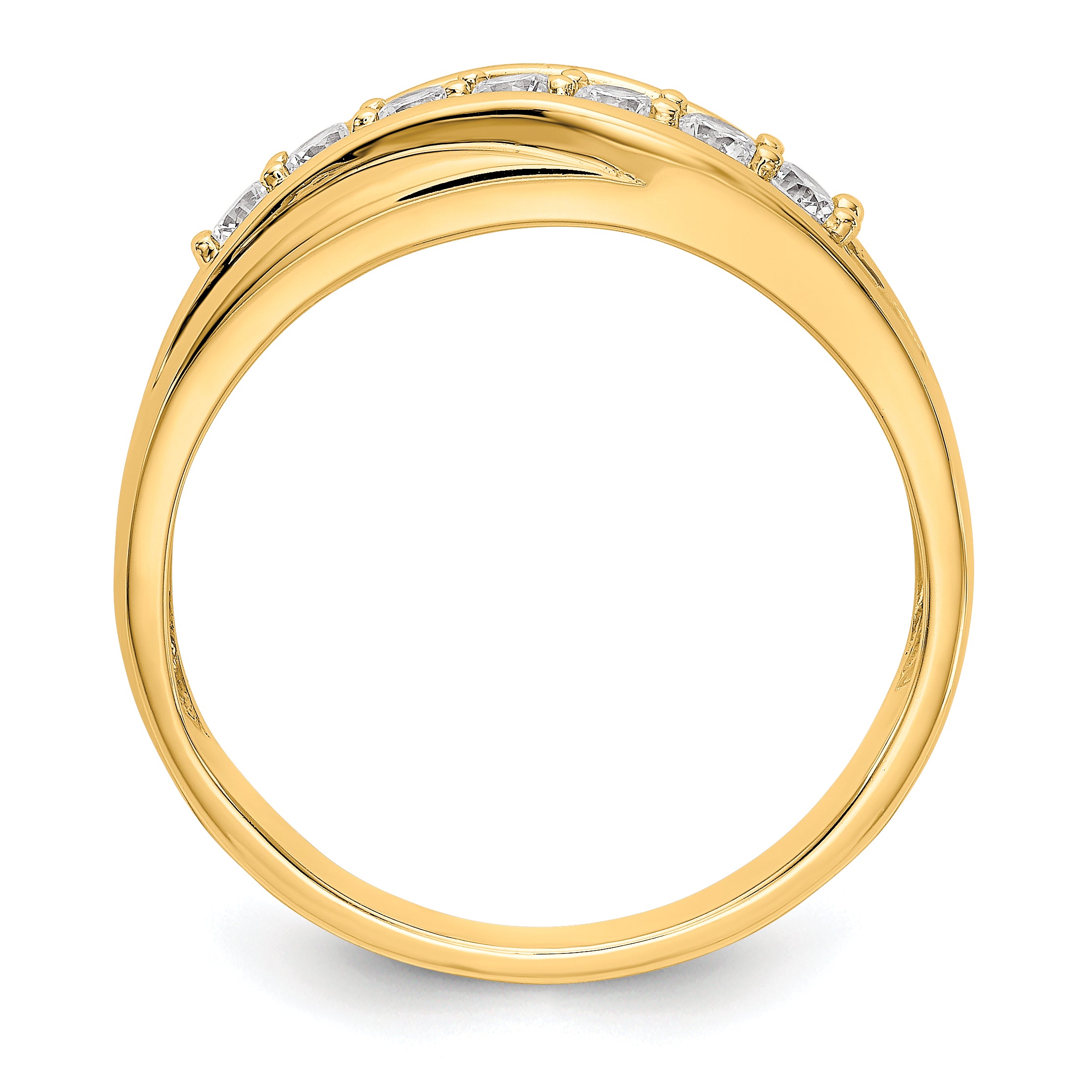 14k 1/2 carat Lab Grown Diamond VS/SI+ G+ Seven Stone Complete Men's Ring