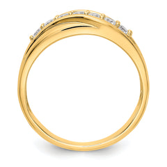 14k 1/2 carat Lab Grown Diamond VS/SI+ G+ Seven Stone Complete Men's Ring