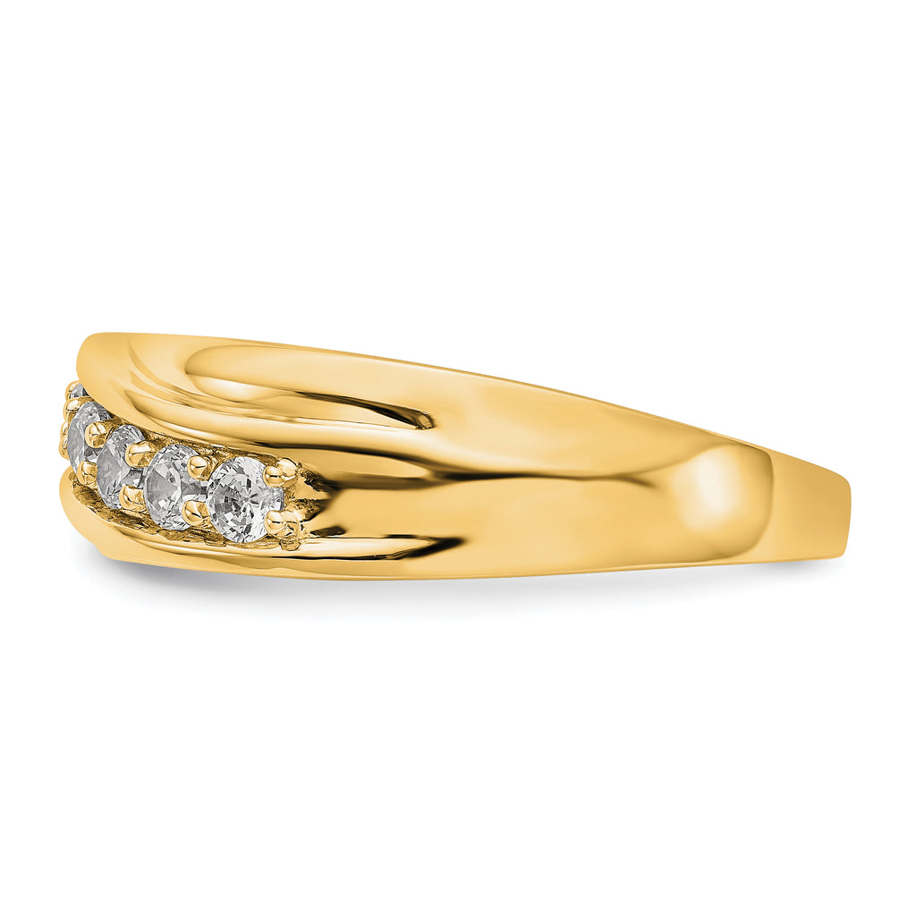 14k 1/2 carat Lab Grown Diamond VS/SI+ G+ Seven Stone Complete Men's Ring