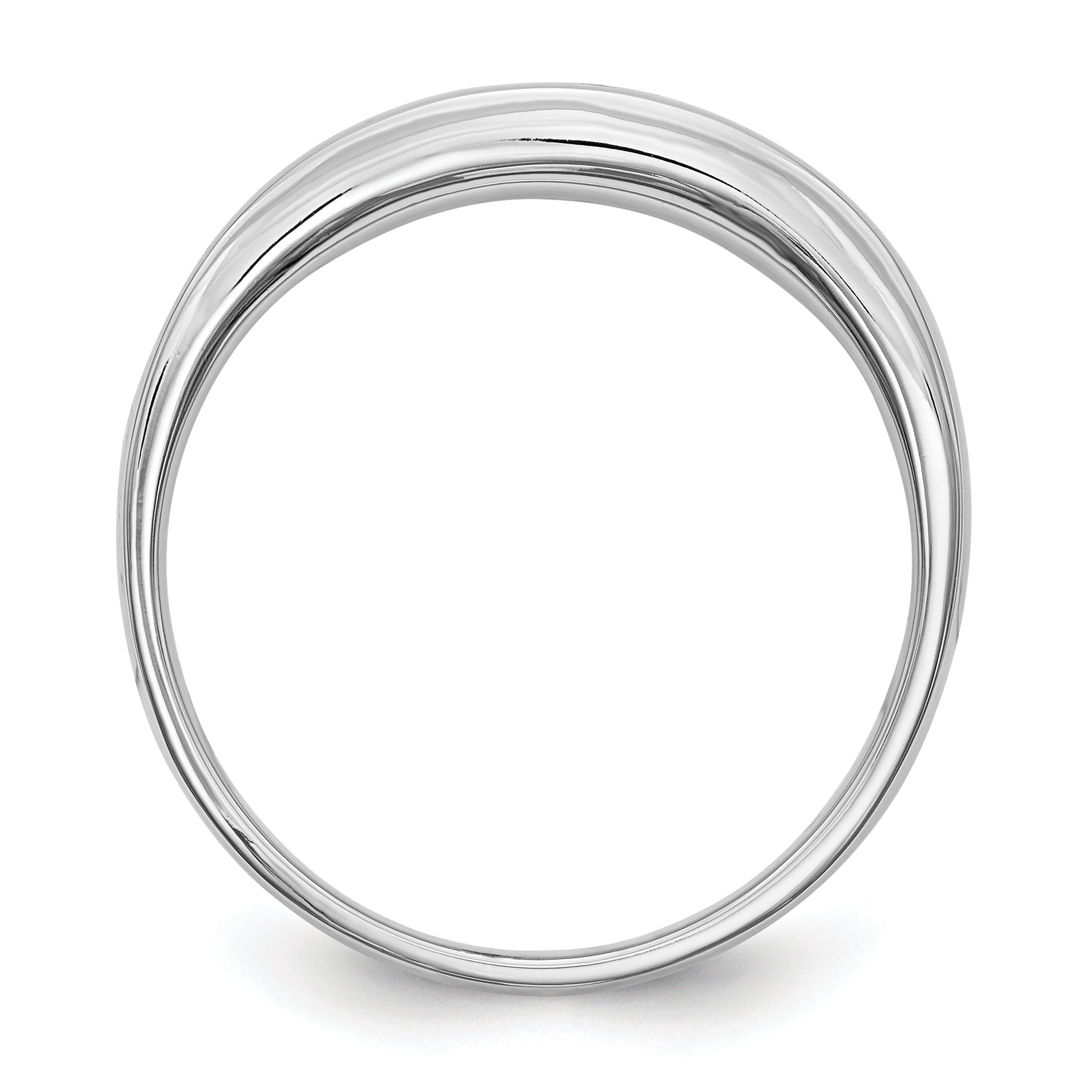 14K White Gold Lab Grown Diamond VS/SI+ G+ Men's Band