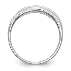 14K White Gold Lab Grown Diamond VS/SI+ G+ Men's Band
