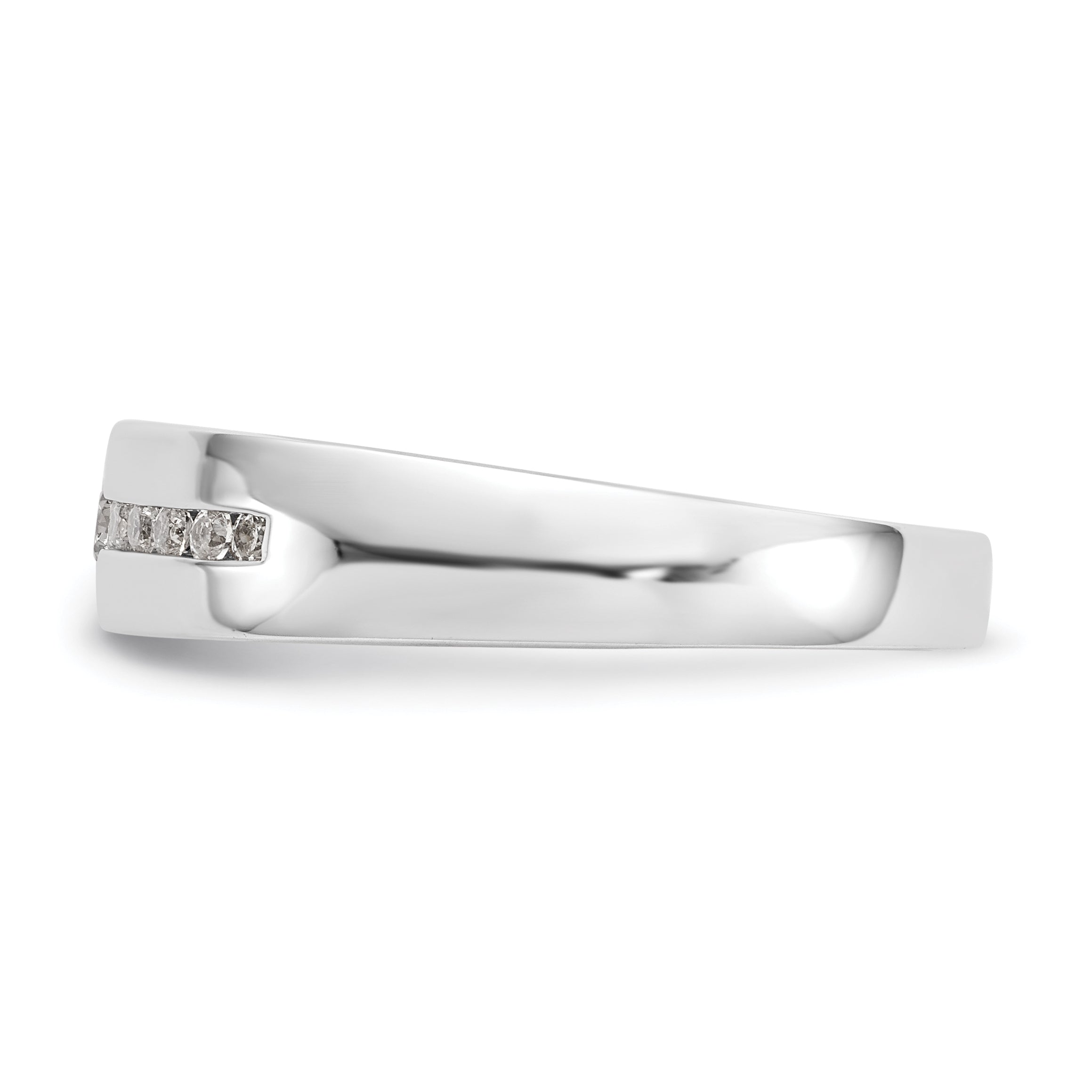 14K White Gold Lab Grown Diamond VS/SI+ G+ Men's Band