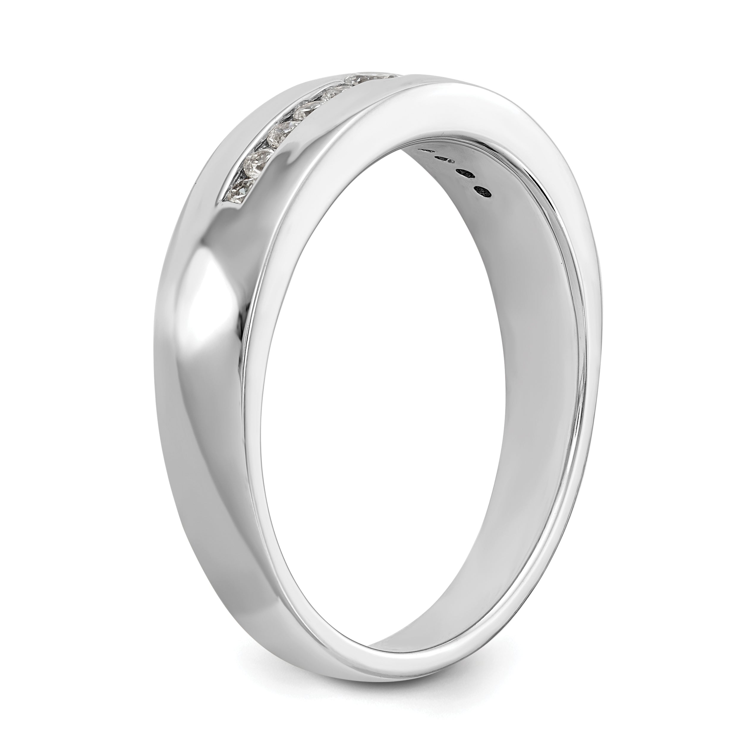 14K White Gold Lab Grown Diamond VS/SI+ G+ Men's Band