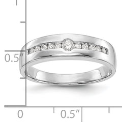 14K White Gold Lab Grown Diamond VS/SI+ G+ Men's Band