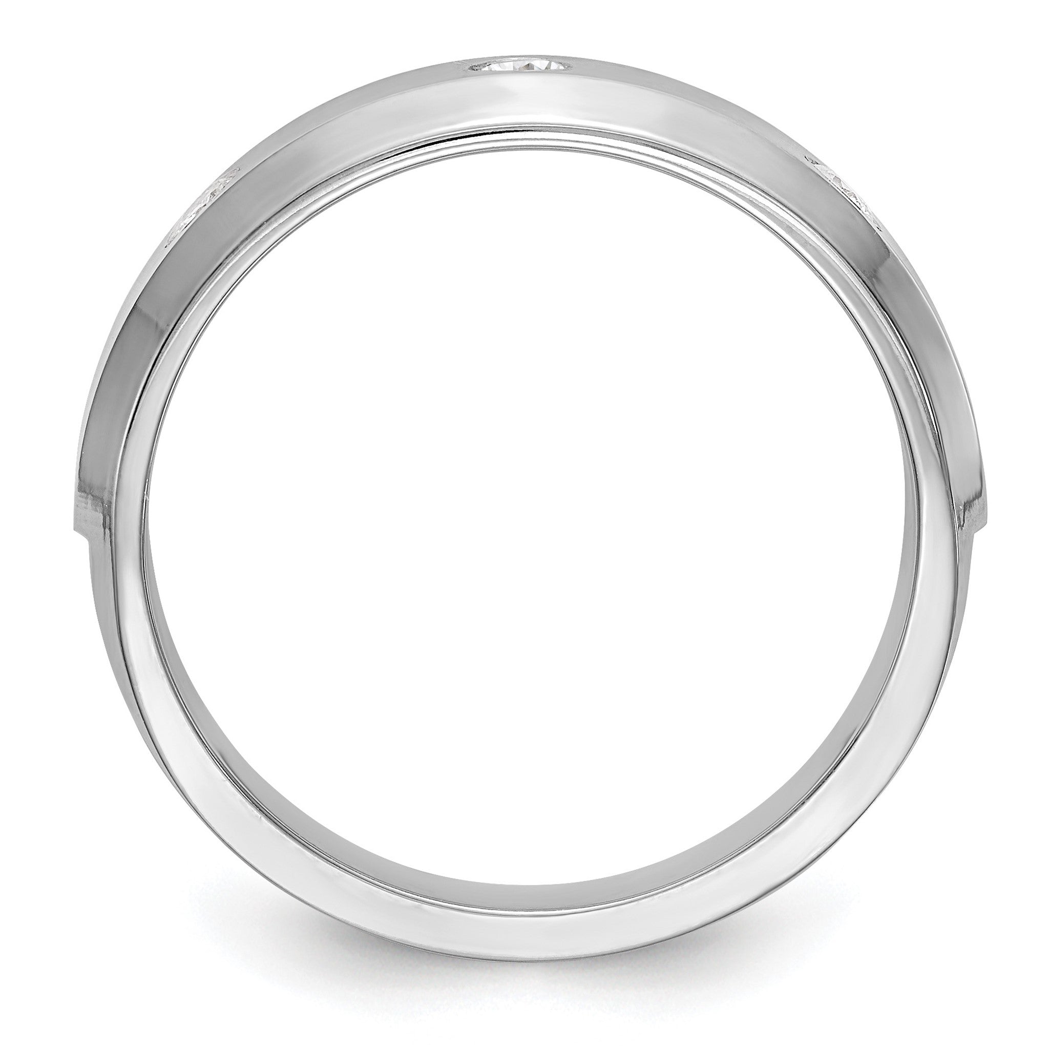 Men's Lab-Grown Diamond Band in 14K White Gold, 4mm (1/6 ct. tw.), Size 10 Secondary image