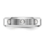 Men's Lab-Grown Diamond Band in 14K White Gold, 4mm (1/6 ct. tw.), Size 10 - Sophia Jewelers
