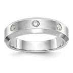 Men's Lab-Grown Diamond Band in 14K White Gold, 4mm (1/6 ct. tw.), Size 10 - Sophia Jewelers