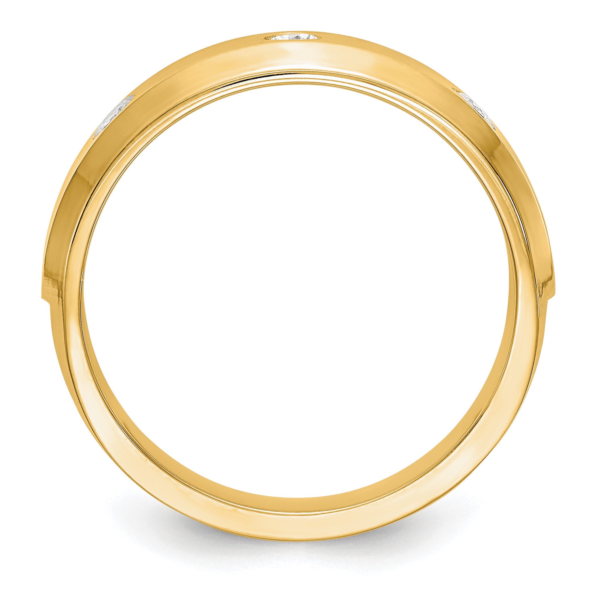 Men's Lab-Grown Diamond Band in 14K Yellow Gold, 4mm (1/6 ct. tw.), Size 10 Secondary image