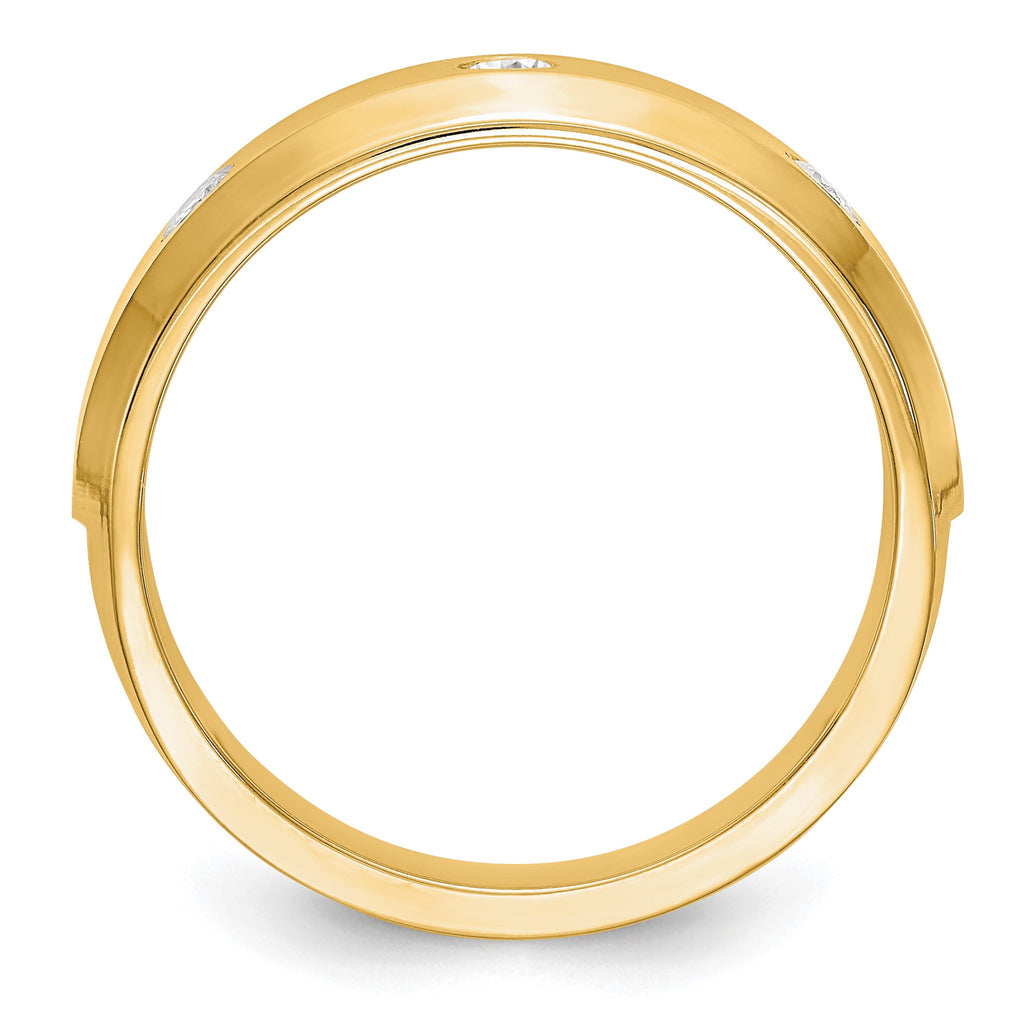 Men's Lab-Grown Diamond Band in 14K Yellow Gold, 4mm (1/6 ct. tw.), Size 10 - Sophia Jewelers