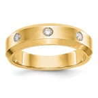 Men's Lab-Grown Diamond Band in 14K Yellow Gold, 4mm (1/6 ct. tw.), Size 10 - Sophia Jewelers