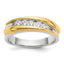 14k Two-tone 3/8 carat Lab Grown Diamond VS/SI+ G+ Complete Men's Ring