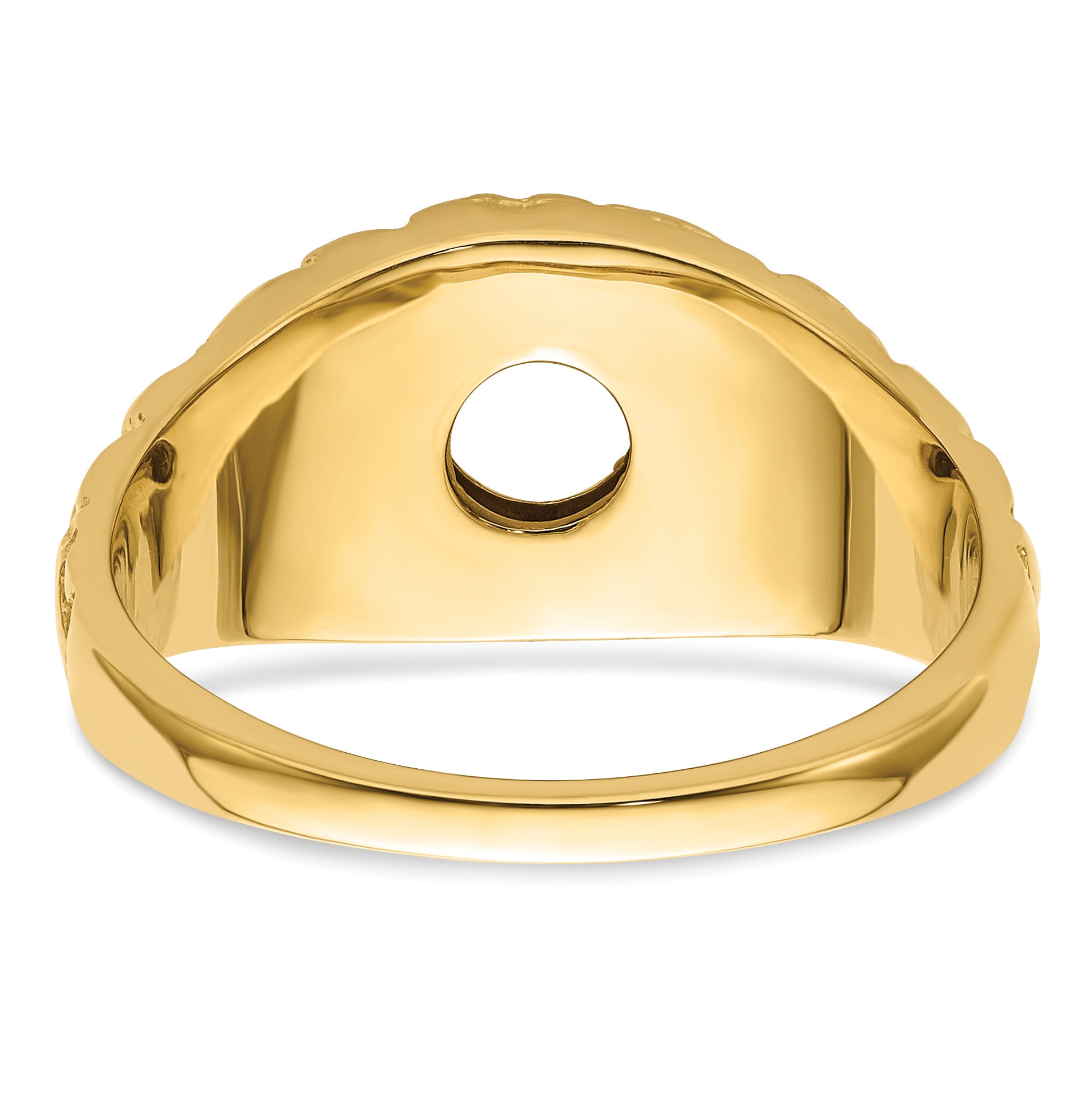 14k 7/8 carat Center Men's Ring Mounting (No Stone Included)