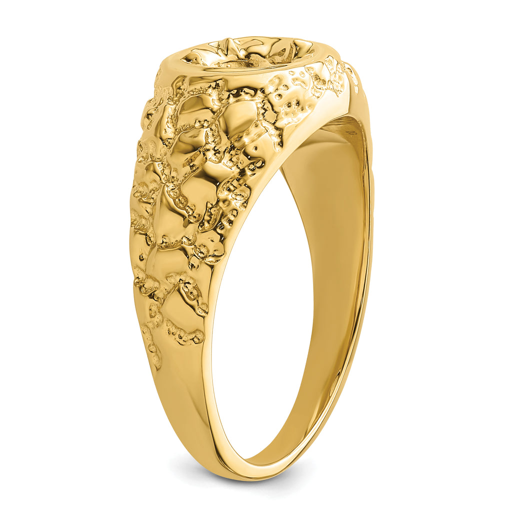 14k 7/8 carat Center Men's Ring Mounting (No Stone Included)