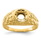 14k 7/8 carat Center Men's Ring Mounting (No Stone Included)