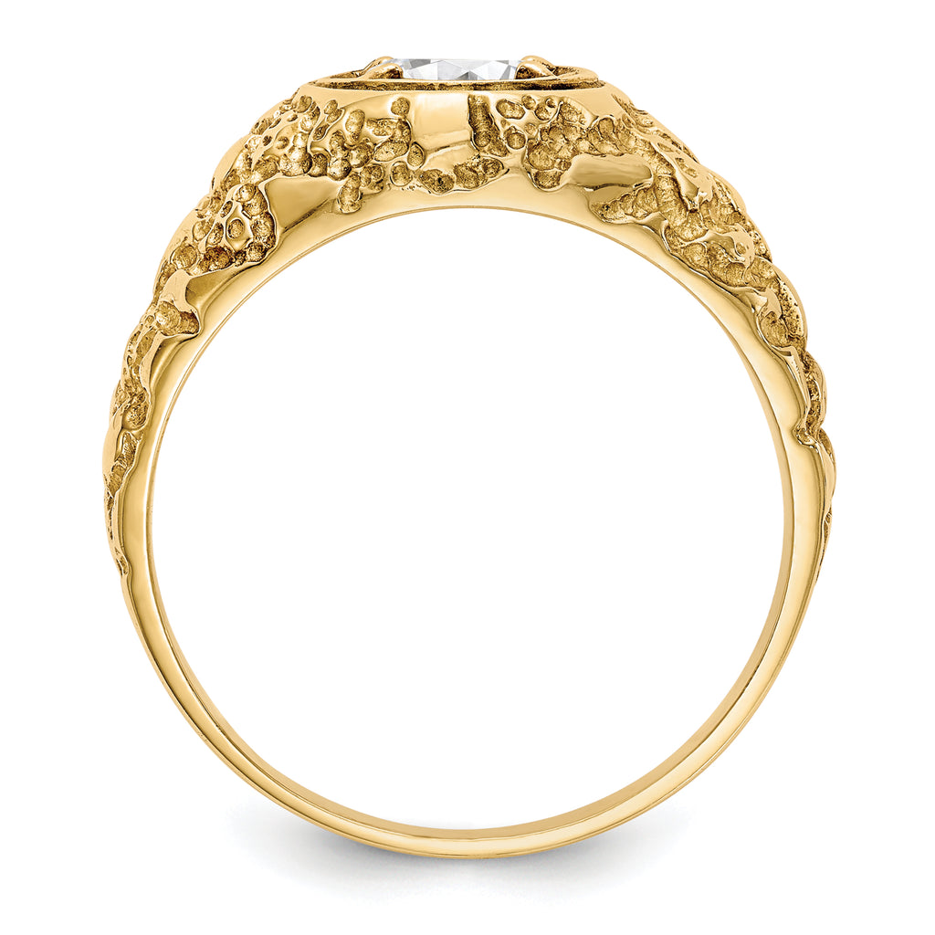14k 7/8 carat Lab Grown Diamond VS/SI+ G+ Complete Men's Ring