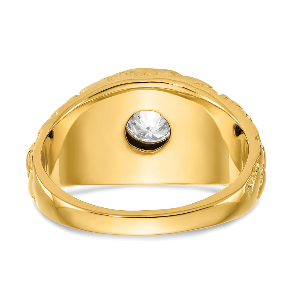 14k 7/8 carat Lab Grown Diamond VS/SI+ G+ Complete Men's Ring