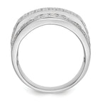 14K White Gold Pave 2 carat Diamond Complete Mens Band