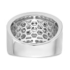 14K White Gold Pave 2 carat Diamond Complete Mens Band