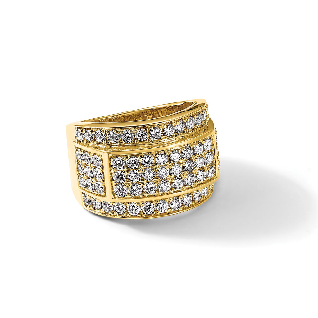 Men's Lab-Grown Diamond Heirloom Ring in 14K Yellow Gold (3 ct. tw.), Size 10 - Sophia Jewelers