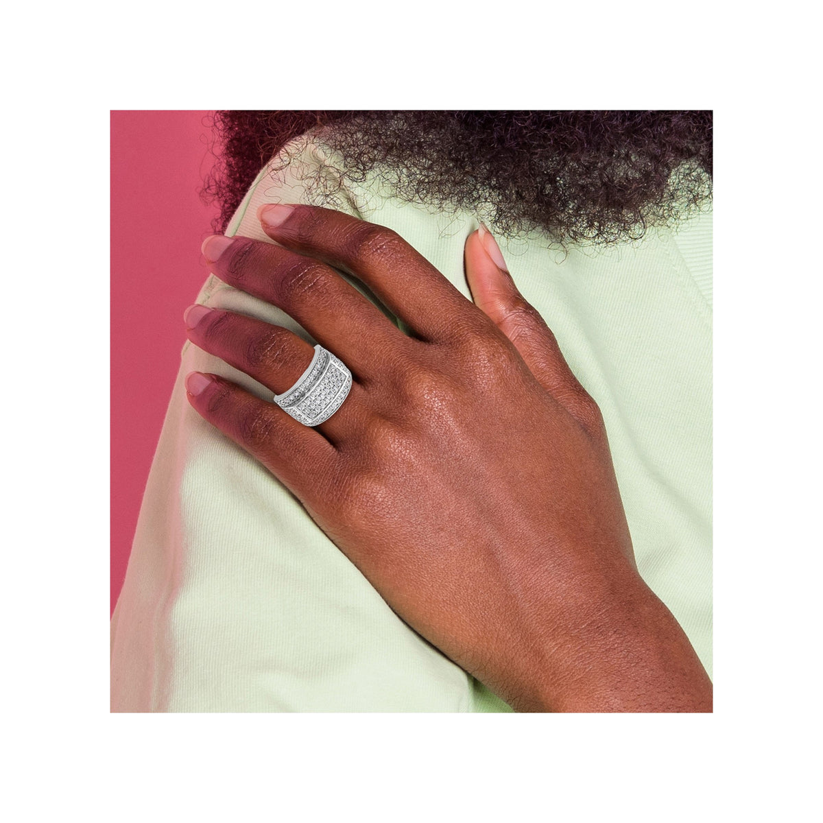 Men's Lab-Grown Diamond Heirloom Ring in 14K White Gold (3 ct. tw.), Size 10 - Sophia Jewelers
