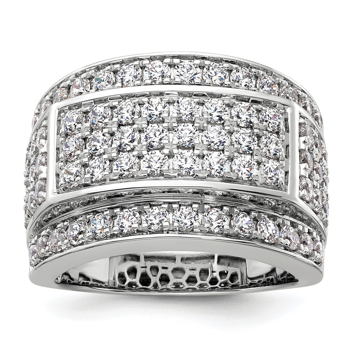Men's Lab-Grown Diamond Heirloom Ring in 14K White Gold (3 ct. tw.), Size 10 - Sophia Jewelers